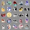50 Waterproof Wolf Graffiti Stickers, Trendy Animal Designs for Skateboards, Water Bottles, and Suitcases