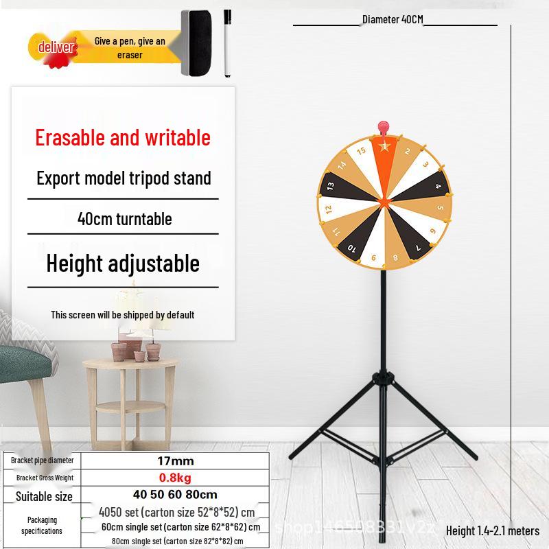 Entertainment Game Turntable: Wipeable Iron Lucky Lottery Spinner