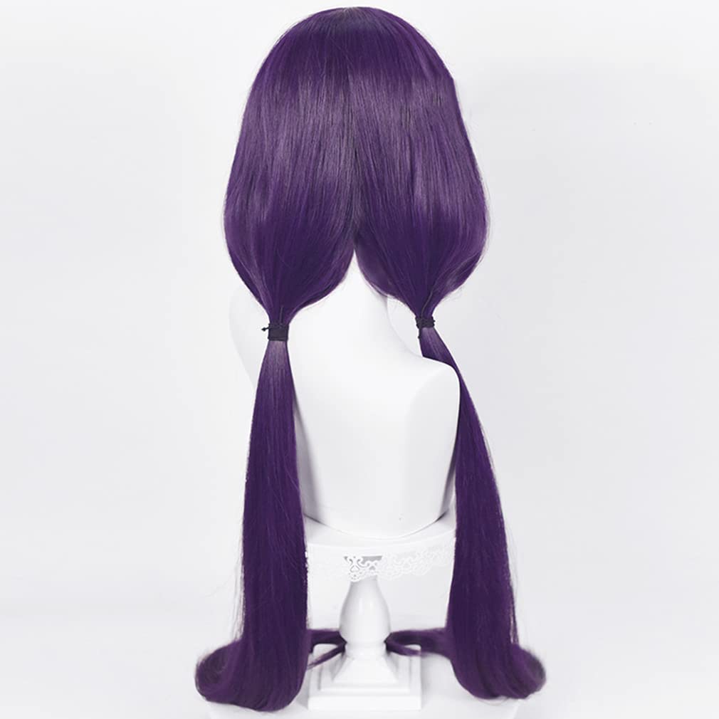 LAOBAO Cosplay Wig, Twin Tails, Purple, Long, Heat Resistant, Costume Wig, Halloween Costume Accessory, Cosplay Wig
