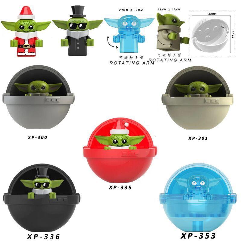 Yoda Baby Christmas Rotating Arm Mandalorian Building Blocks Toy For Creative Play