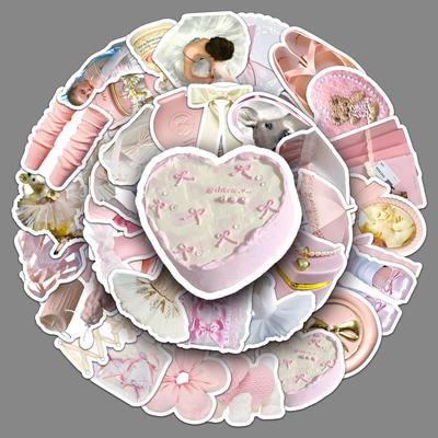 50 Pictures of Girl Ballet Style Graffiti Ins Wind Guka Creative Decoration Mobile Phone Case Suitcase Stickers Waterproof