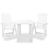 vidaXL 3-part. Bistro Set Plastic White