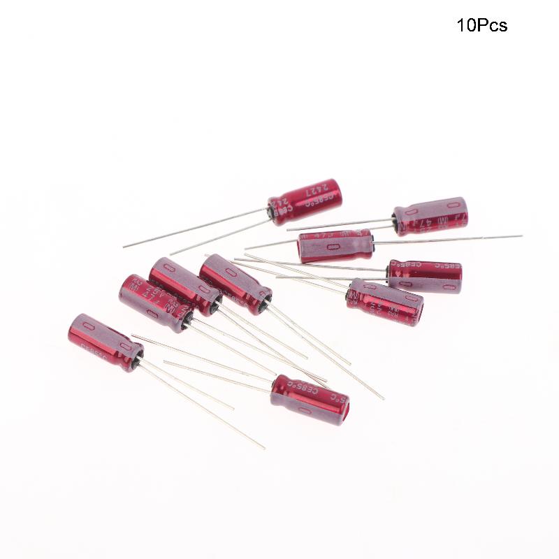 10/30/50Pcs Elna 25V47Uf Silmic Ii Series 5X11Mm Ce85°C Fever Audio Electrolytic Capacitor 25V47Uf Copper Pin Capacitors