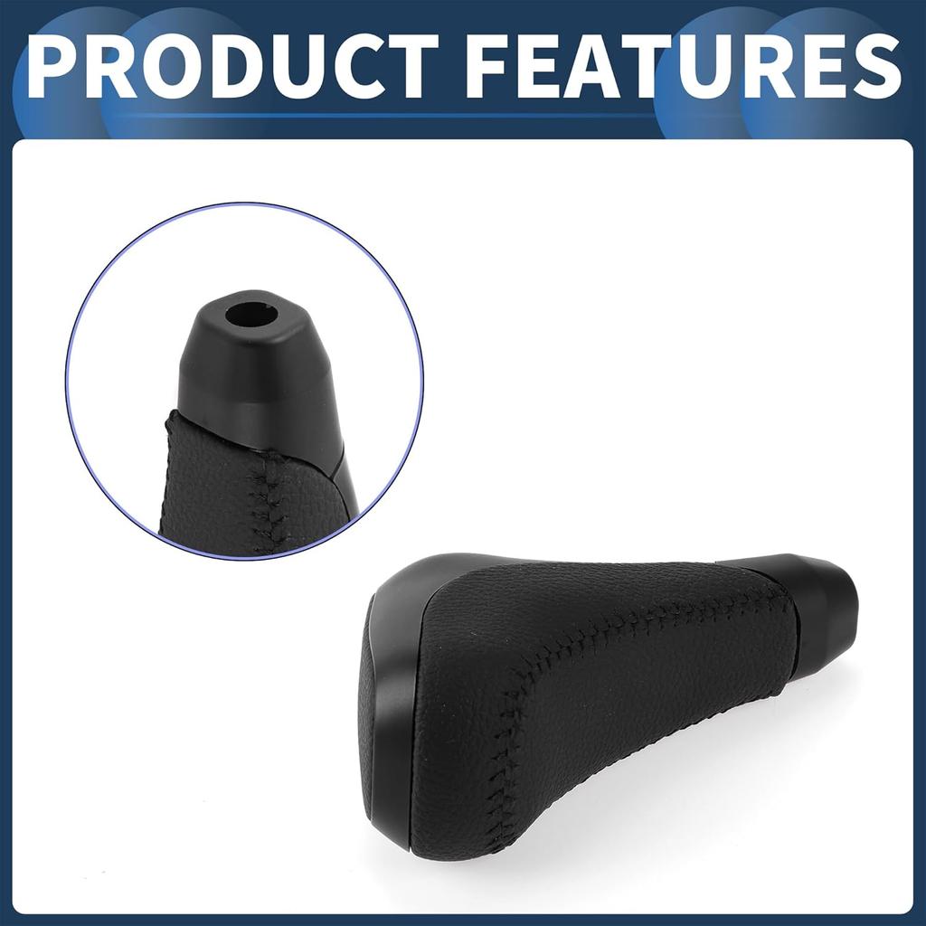 Automatic Gear Shifter Knob, Automotive Gearbox Stick Shifter Lever Knob for Toyota 4Runner 2012-2021 Plastic Faux Leather Black, 1 Pc