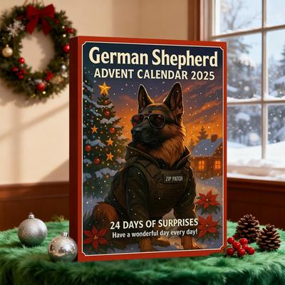 2025 Hunde-Adventskalender 24 Tage Niedliche Hundeornamente Labrador Deutscher Schäferhund Weihnachts-Countdown-Kalender Sammlerstück Weihnachtsgeschenk für Hundeliebhaber