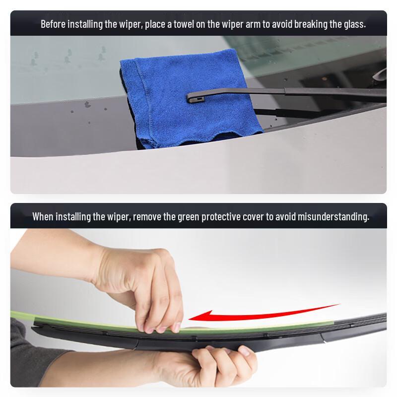 Compatible Frameless Wiper for FAW Bestune B70 21-23, Car-Specific Rubber Strip Accessory.