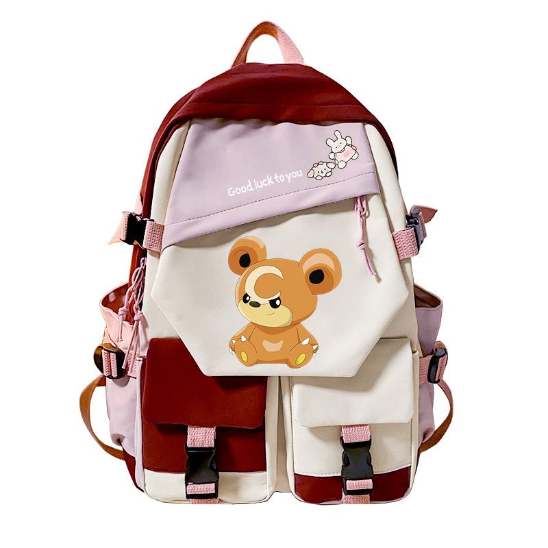 Pokemon Pokémon Elf Peripheral Printing Casual Backpack Elementary and Secondary School Students Large Capacity Backpack