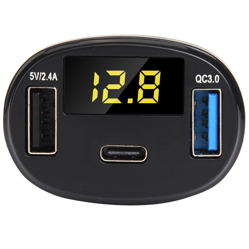 5V 2.4A QC3.0 Dual USB Fast Charge Car Charger Cigarette Lighter Adapter Socket Universal