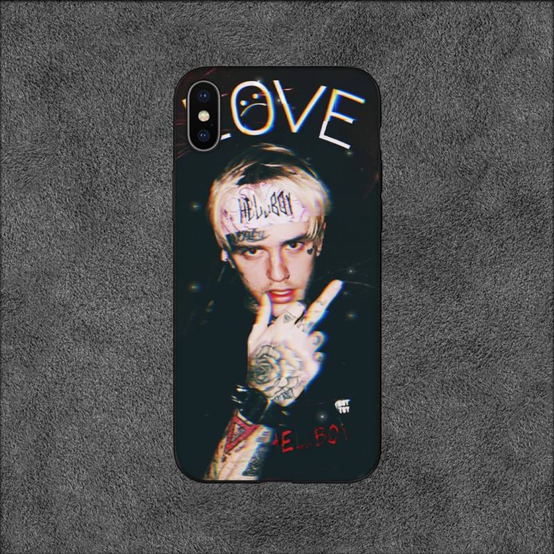 Pouzdro na telefon Lil Peep Rapper pro iPhone 11 12 Mini 13 14 15 Pro XS Max X Plus SE XR Shell