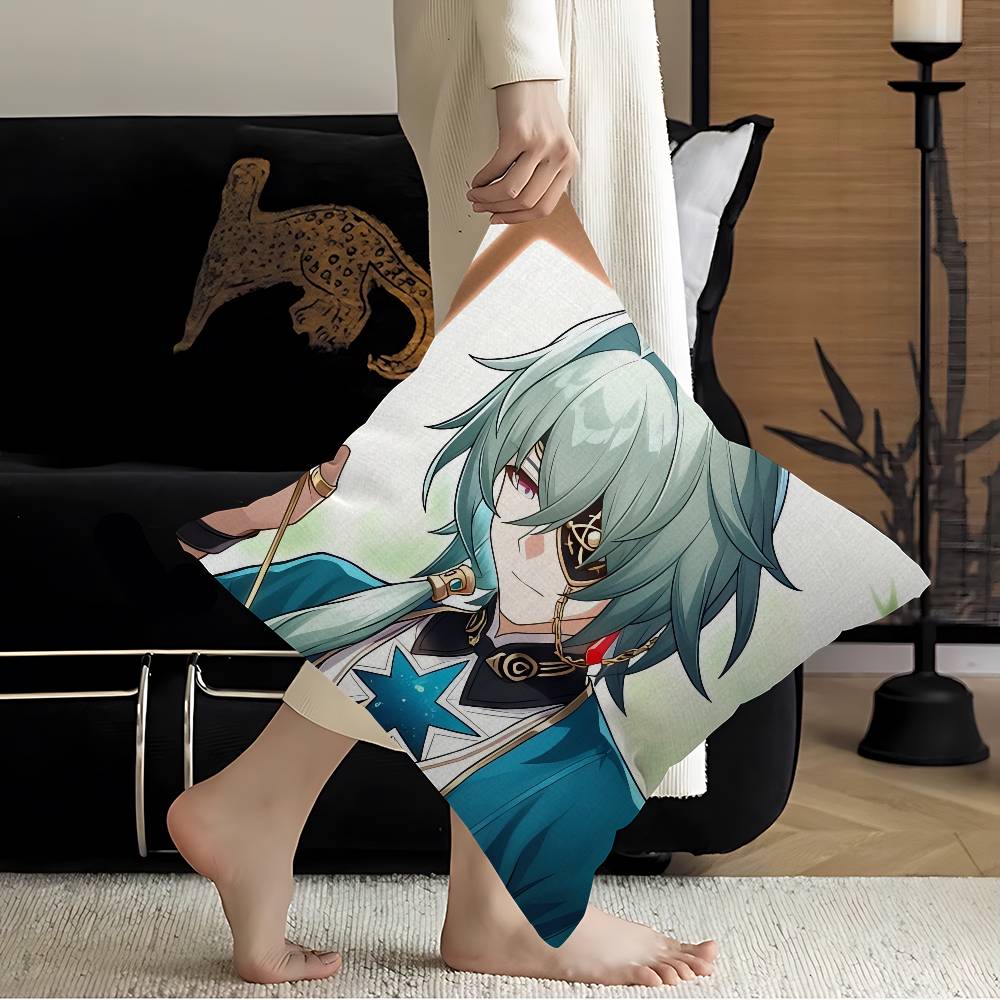 Honkai Star Rail Anaxa Cushion Cover Decorative Pillow Sofa Home Decor case pillow cases