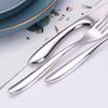 6/16/20/24Pcs Sliver Tableware Stainless Steel 304 Cutlery Set Western Knife Fork Spoon Mirror Dinner Set  Elegant Flatware