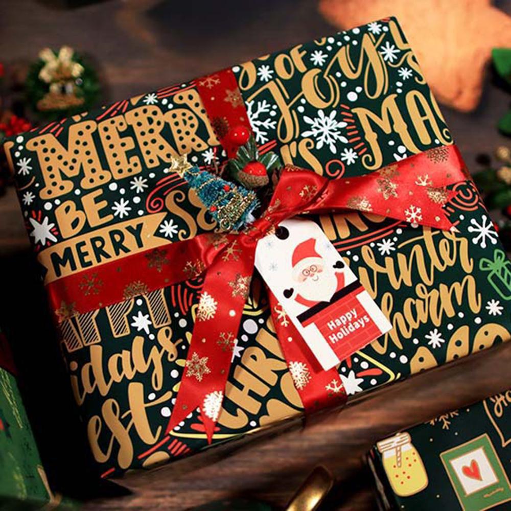 Dekoratives Packpapier Gemustertes Weihnachtspapier Festliches Geschenkpapier Bunt Für Feiern Weihnachtsfeiern