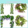 Lifelike 2x Artificial Wisteria Flower Vine With Stunning Colors For Home Decor