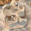 Original niche platform white shoes women's 2025 new spring platform canvas shoes casual board shoes sports shoes single shoes