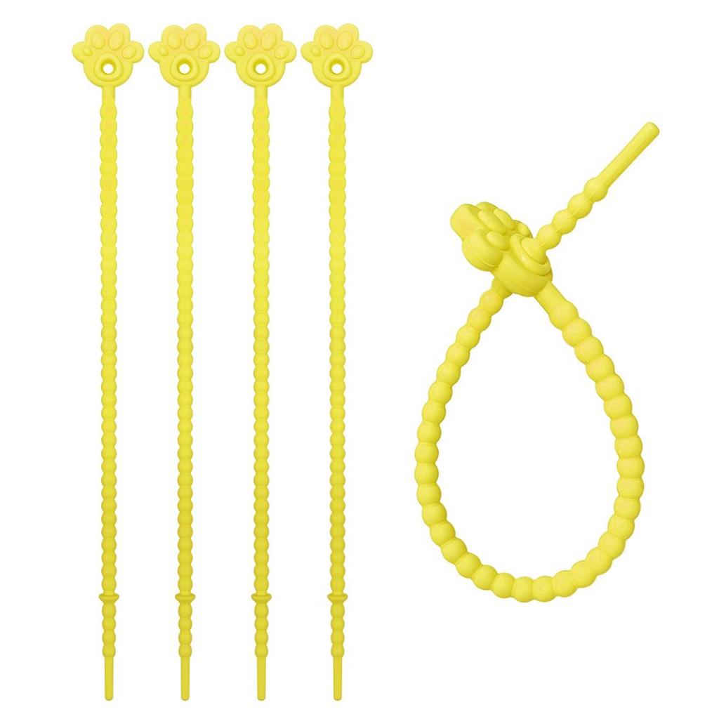 Multipurpose Elastic Wire Ties 5 Pack Colorful Sturdy Silicone Cord Management Clips Portable for Cable Organization