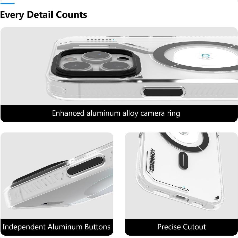 

для iPhone 16 Pro Max Магнитный охлаждающий чехол Передовая технология IMD Рамка камеры из алюминиевого сплава Совместим с MagSafe Translu United States