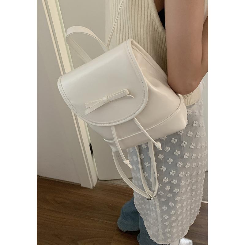 Fashionable Bow Backpack, School-style Hand-held Bucket Bag