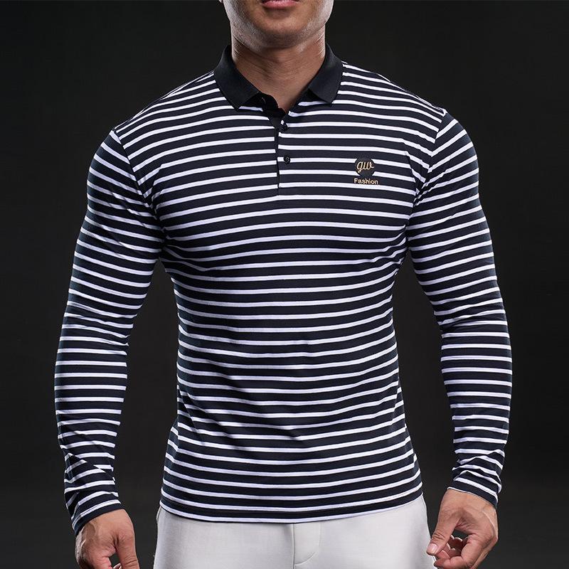 

Новая полосатая футболка с длинным рукавом для мужчин, повседневная, спортивная, хлопковая, для фитнеса, домашняя, спортивная, для фитнеса, для улицы, футболка для мужчин XXXXL