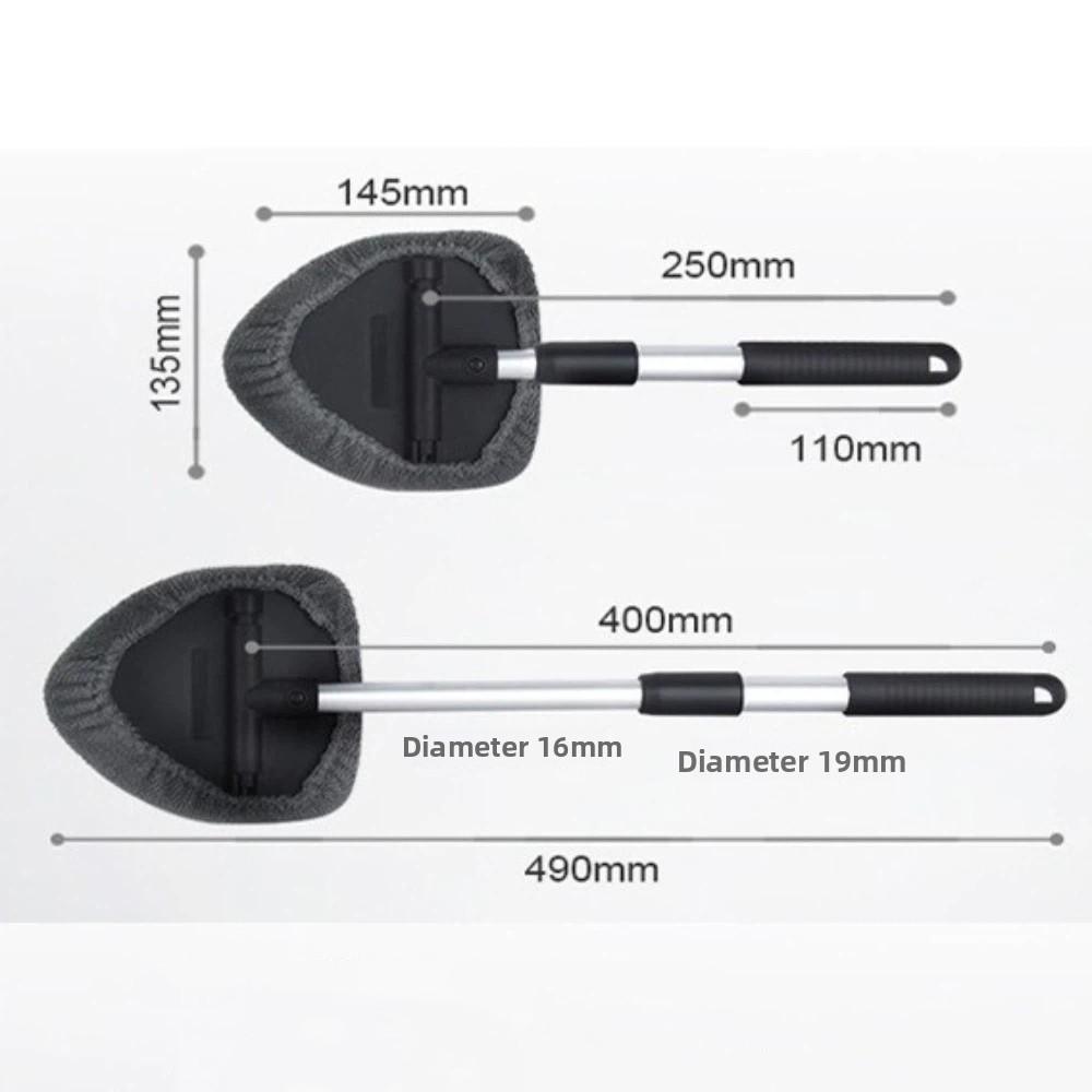 Extendable Windshield Cleaning Tool Reusable Microfiber Pads Wiper Brush  for Cars Trucks Home