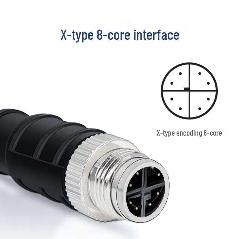 M12 X-Code To RJ45 Industrial Camera Cable