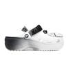 Crocs Classic Platform Clog Miss Baroque EVA French Lace Fashion Comfortable Versatile Hole Shoes Women's White