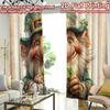 2D FLAT PRINTING 2pcs Curtains (Without Rod) St. Patrick's Day Leprechaun Popular Curtains&Drapes Versatile Polyester Curtains