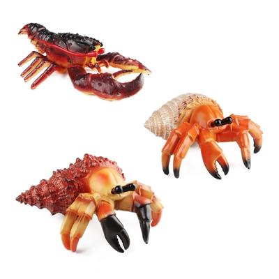 Colorful Sea Creature Sculpture Artificial Lobster Figurine Seafood Figures Toy for Desk Display Sea Creature Sculpture