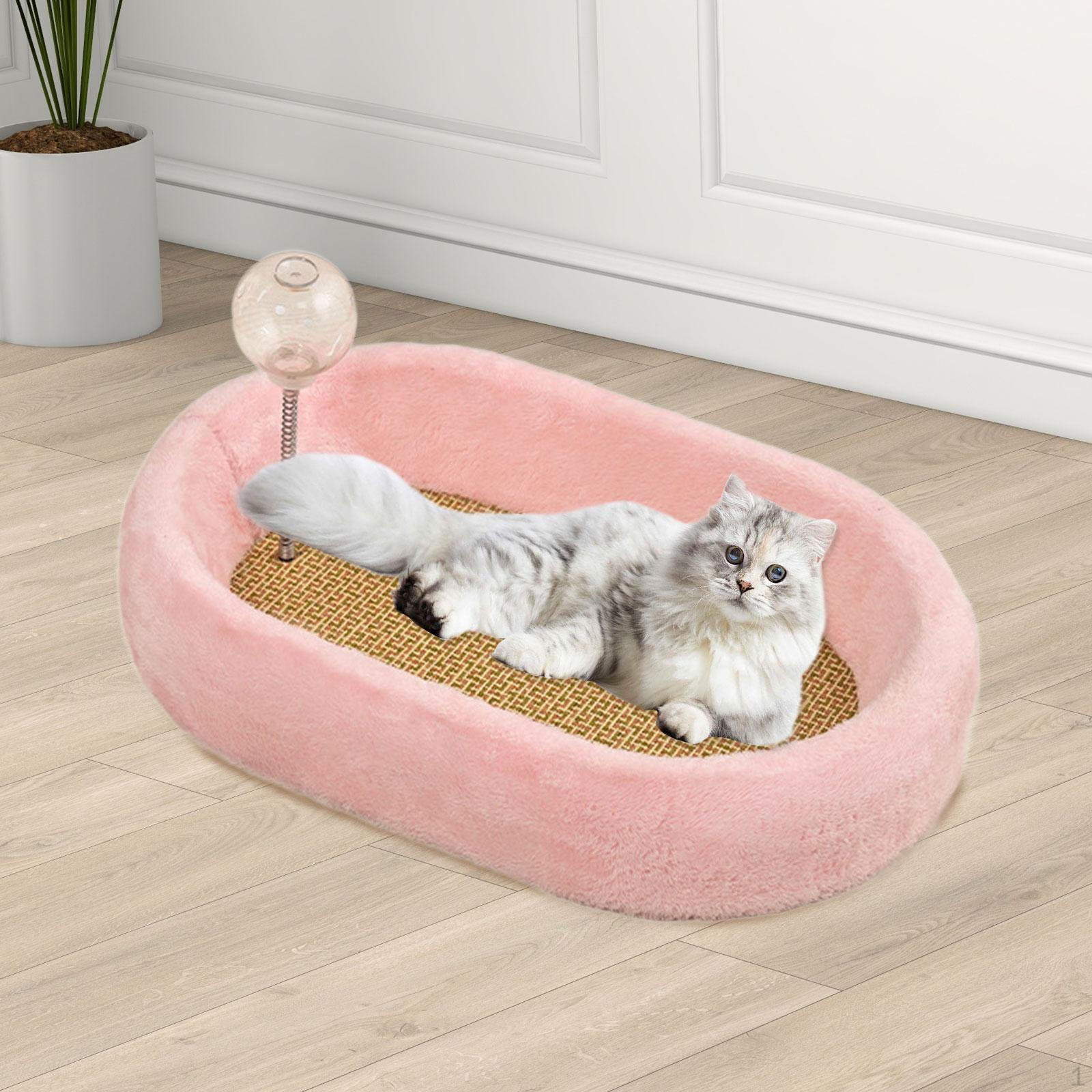 

Кошачья кровать, когтеточка, защита мебели с мячиком для игры, стачивание когтей, погоня, котенок