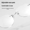 Bestfen S132 Ultralight Pure Titanium Rimless Eyeglass Frame, Compatible with Prescription Lenses.
