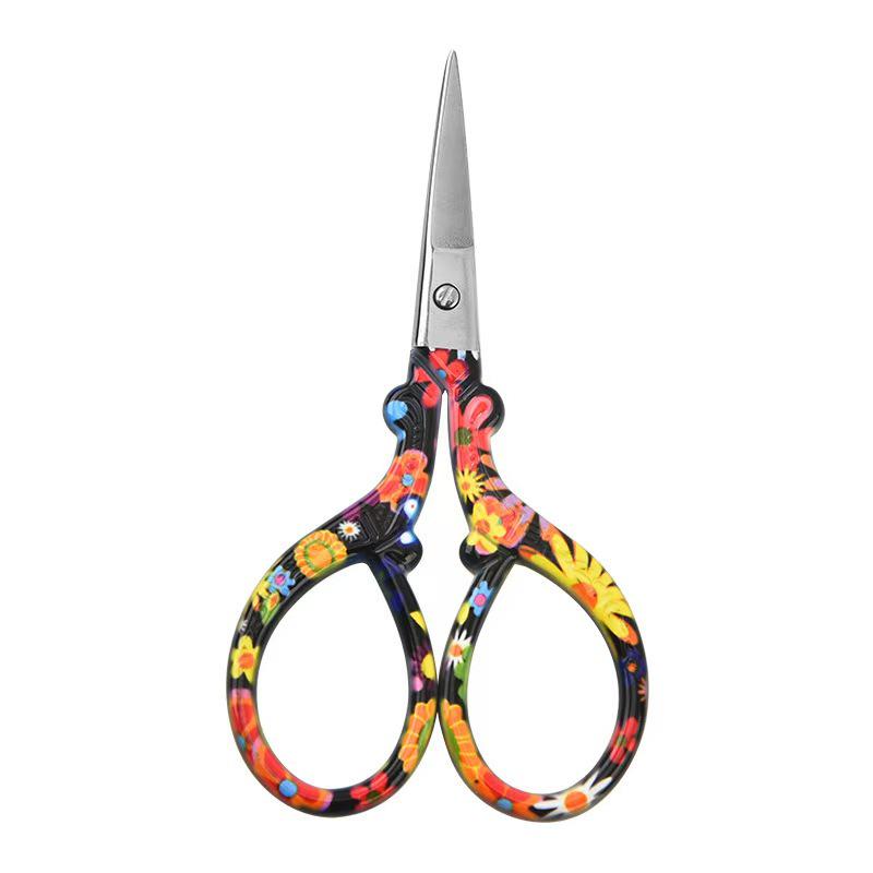 Creative Gold Crane Retro Titanium Thread Scissors for Cross Stitch and Tea Art