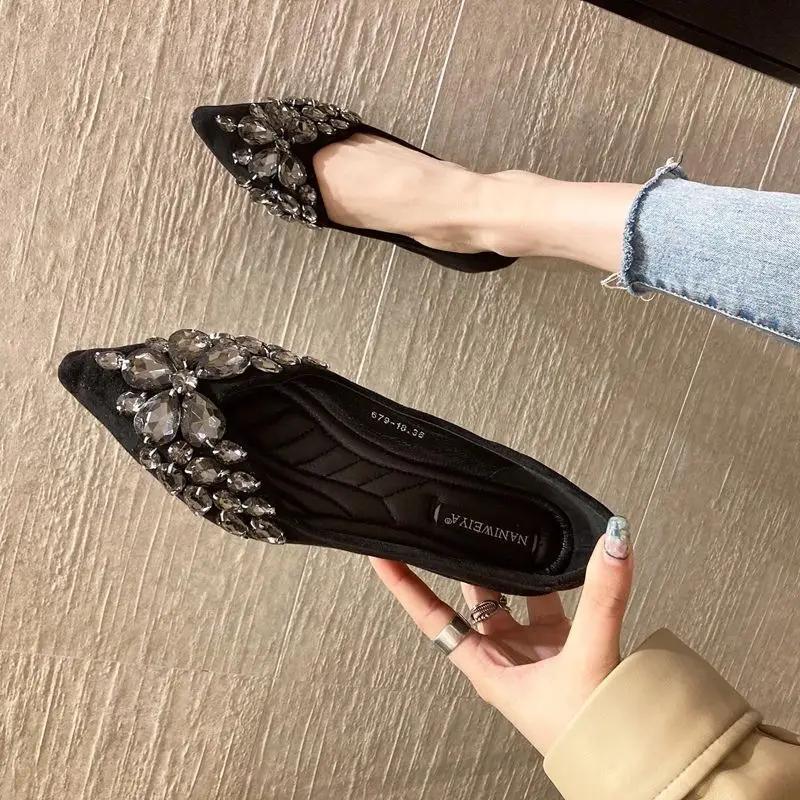Flat Pointed Toe Woman Footwear Shoes For Women Daily Routine Comfortable Offer Shoe 39 High Quality With Original New In On A