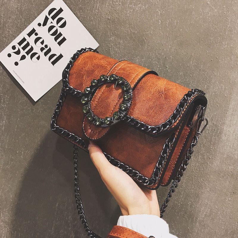 Senior Sense of Ladies Chain Bag Casual Versatile Crossbody Bag Fashion High-grade Single Shoulder Retro Hong Kong Style Small Square Bags