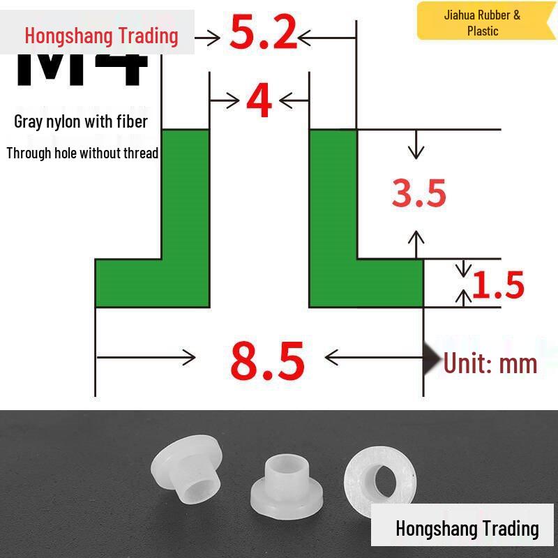 Step T-Shaped Nylon Insulating Bushing Washer, M3-M35 Thread Protection Spacer