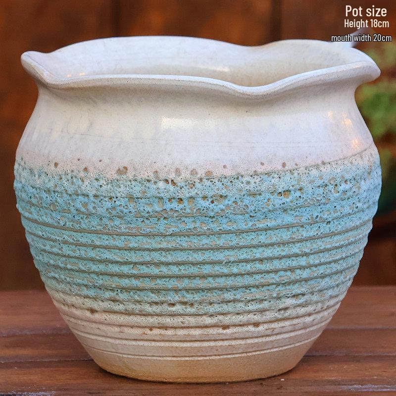 Sonderangebot: Retro Terrakotta Hoher Blumentopf für Sukkulenten oder Rettich