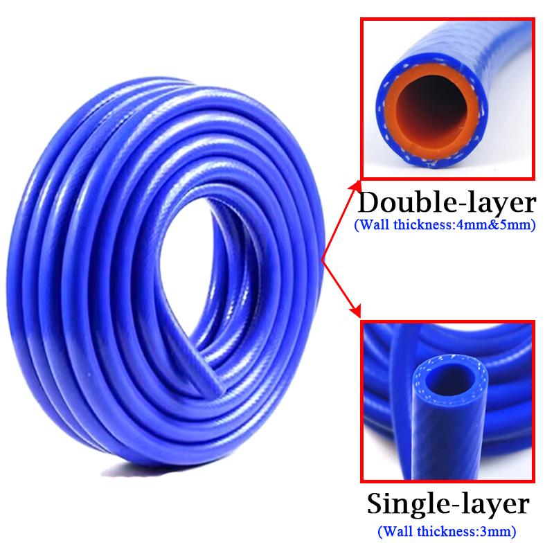 1m/Lot Inner Diameter 6-50mm Silicone Hose Heat Resistant High Pressure Automobile Cylinder Vacuum Pipe Double Layer Rubber Hose