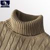 Men's Soft Cotton Turtleneck Sweater with Velvet Lining - Thick, Warm, and Stylish