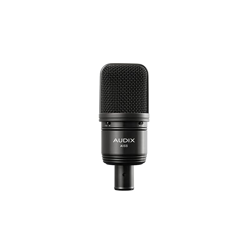 AUDIX A133 Large Diaphragm Condenser Microphone for Instrument Recording, Guitar Amplifiers, Drum Overheads, and Video Streaming in Studios, with
