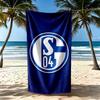 Asciugamano da Spiaggia Fc Schalke3 Asciugatura Rapida Morbido Microfibra Confortevole Leggero Portatile per Nuoto, Spiaggia, Campeggio, Viaggio, Accessori da Spiaggia, Palestra