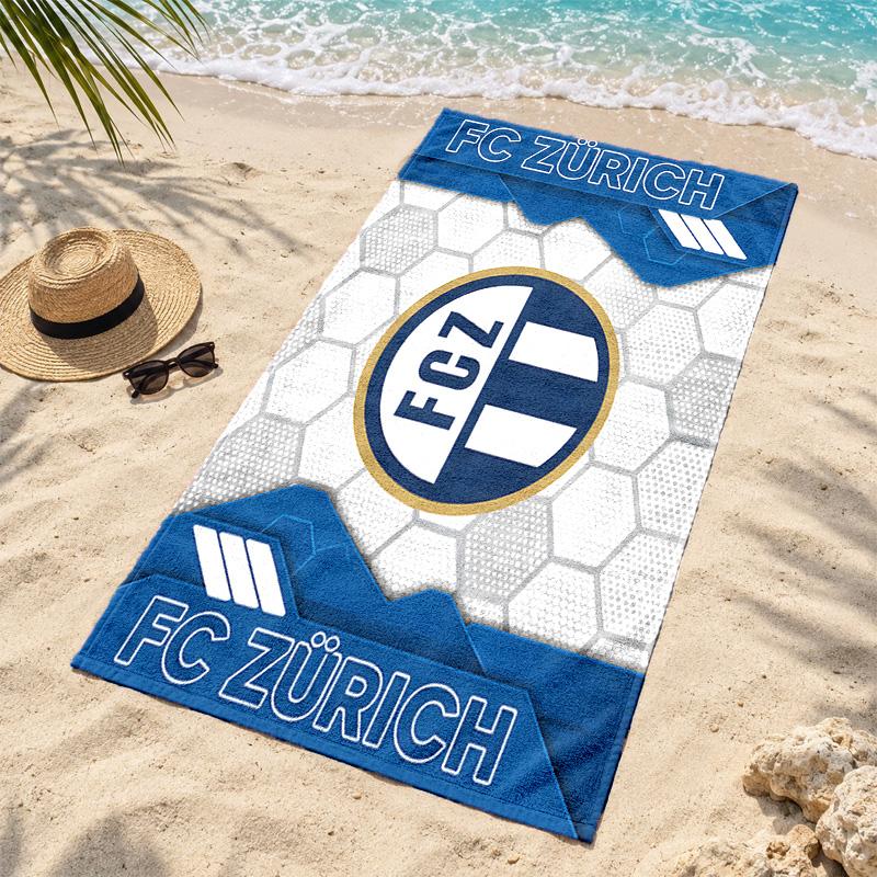 FC Zurich Microfiber Beach Towel Quick Dry Sand Free Lightweight Beach Towels for Travel Swimming Camping