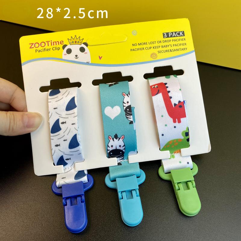 3 bucăți de desene animate agrafe pentru suzetă pentru bebeluși, jucărie cu lanț, lanț anti-cădere, dintisor pentru bebeluși, frânghie anti-cădere, accesorii pentru mamelon, lese, huse