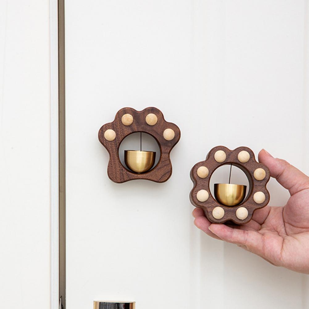 Entrance Alert Windbell Retro Style Magnetic Suction Punch Free Alert Doorbell Cat Paw Shape Shopkeepers Bell decoración hogar