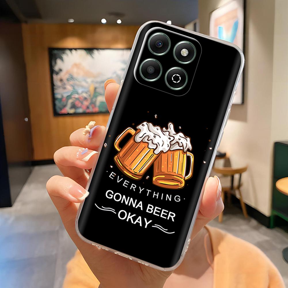 Honor X6B Kılıfı Sevimli Panda Şeffaf Arka Kapak Honor X6b JDY-LX1 JDY-LX2 İçin Şeffaf Silikon Tam Kapsama Telefon Kılıfı Coque