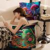 Colorful Mushroom Pillow Covers Cartoon Sofa Decorative Home Double-Sided Printing Short Plush Cute Cushion Cover