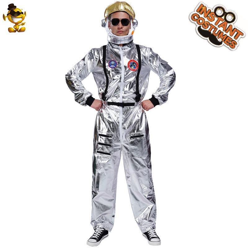 Adult male and female couples astronaut uniforms, Halloween costumes, astronaut party costumes