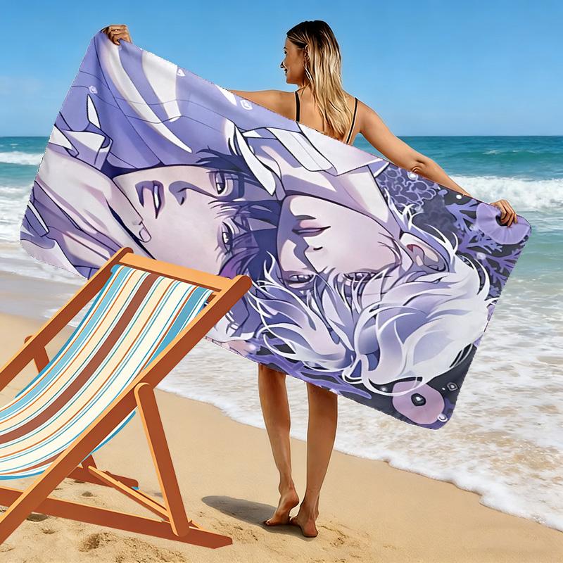 Pearl Boy 2D Flat Print Beach Towel, Large Soft Quick Dry Towel for Beach Camping SwimmingDSTJ0925296