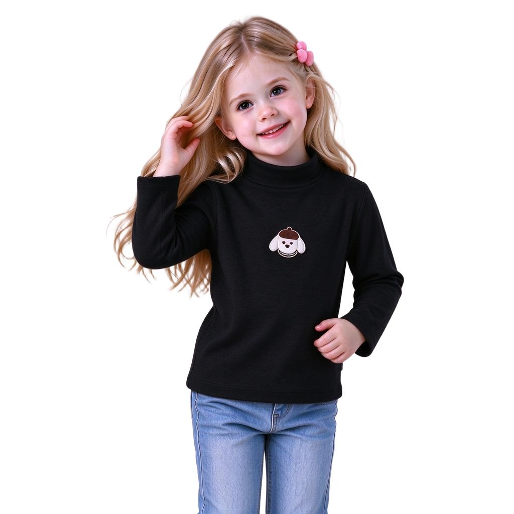 Kids Casual Turtleneck Base Layer Top for Everyday Wear