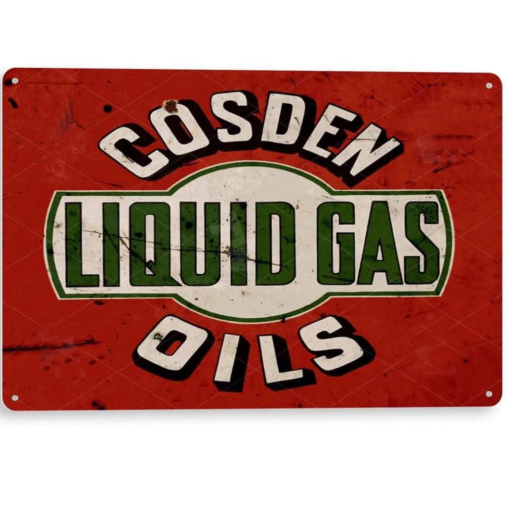 Metal Tin Signs Gasonline Motor Oils Wall Decoration Plaque Vintage Poster Iron Painting for Man Cave Home Cafe Garden Club Bar