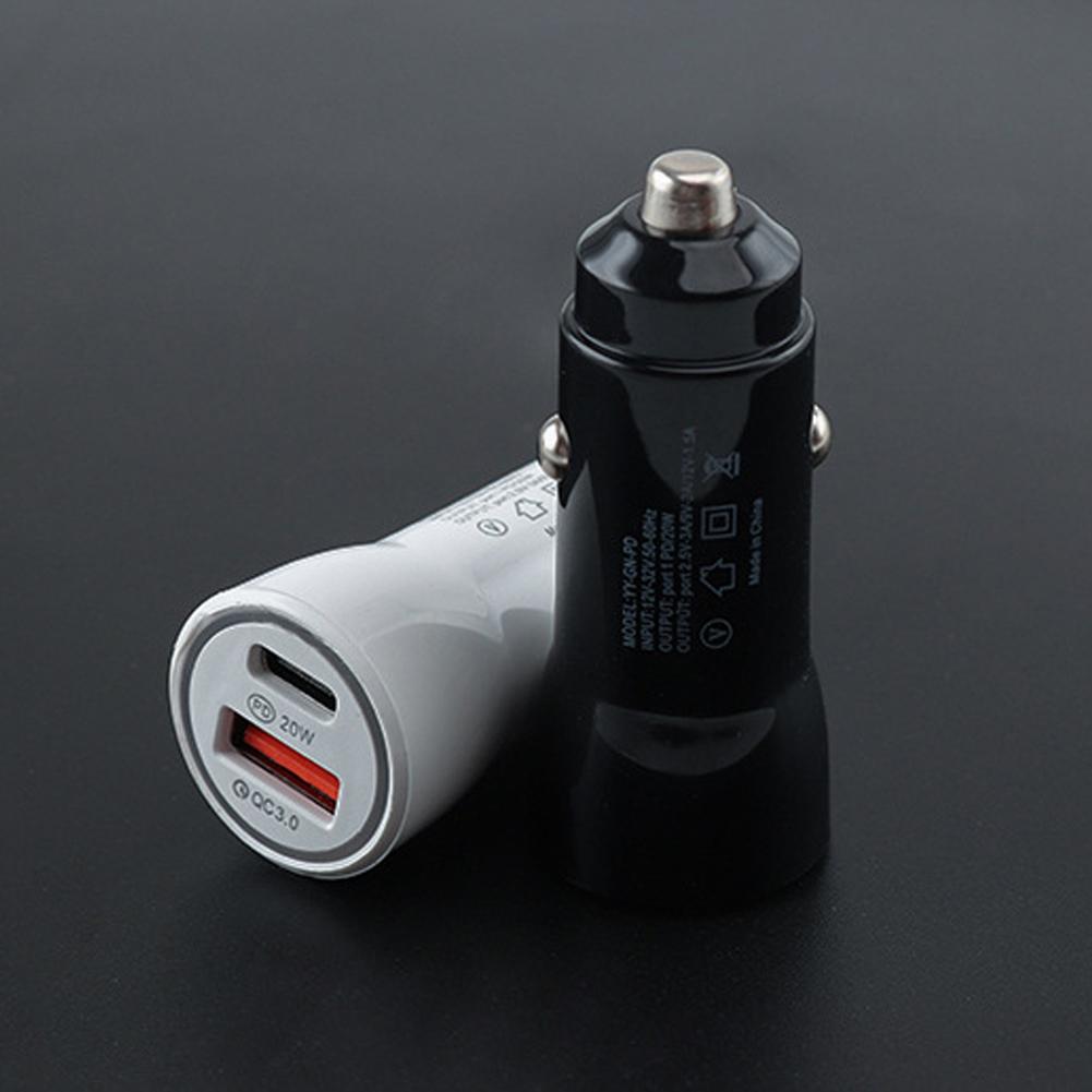 38W USB Car Charger Type C Fast Charging Phone Adapter For Xiaomi PD Phone Charger Car Adapter Socket Cigarette Lighter