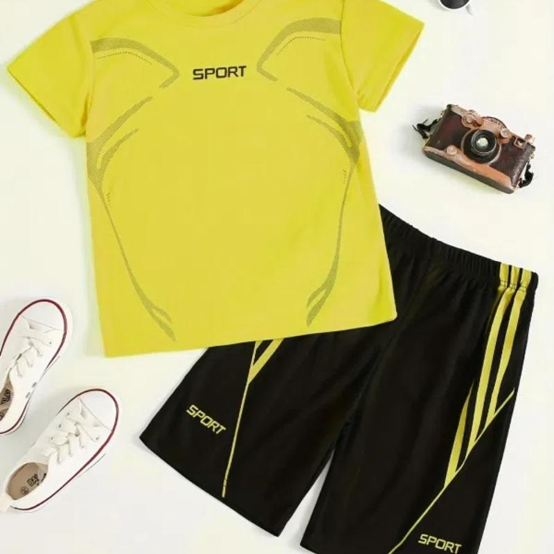 

Літня футболка з 3D-принтом для хлопчиків і дівчаток 3-14 років, топ з короткими рукавами та шортами, новий модний повсякденний дитячий комплект 160CM