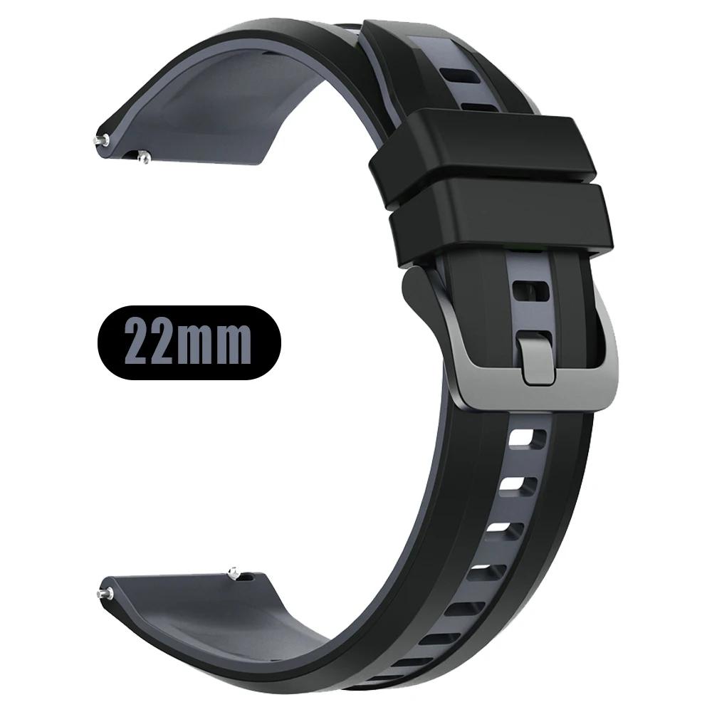 Silicone Watchband 22mm For TicWatch GTH2 GTX/GTW Soft Bracelet For TicWatch Pro 2021/3 Ultra LTE GPS S2 E2 Sports Strap Replace